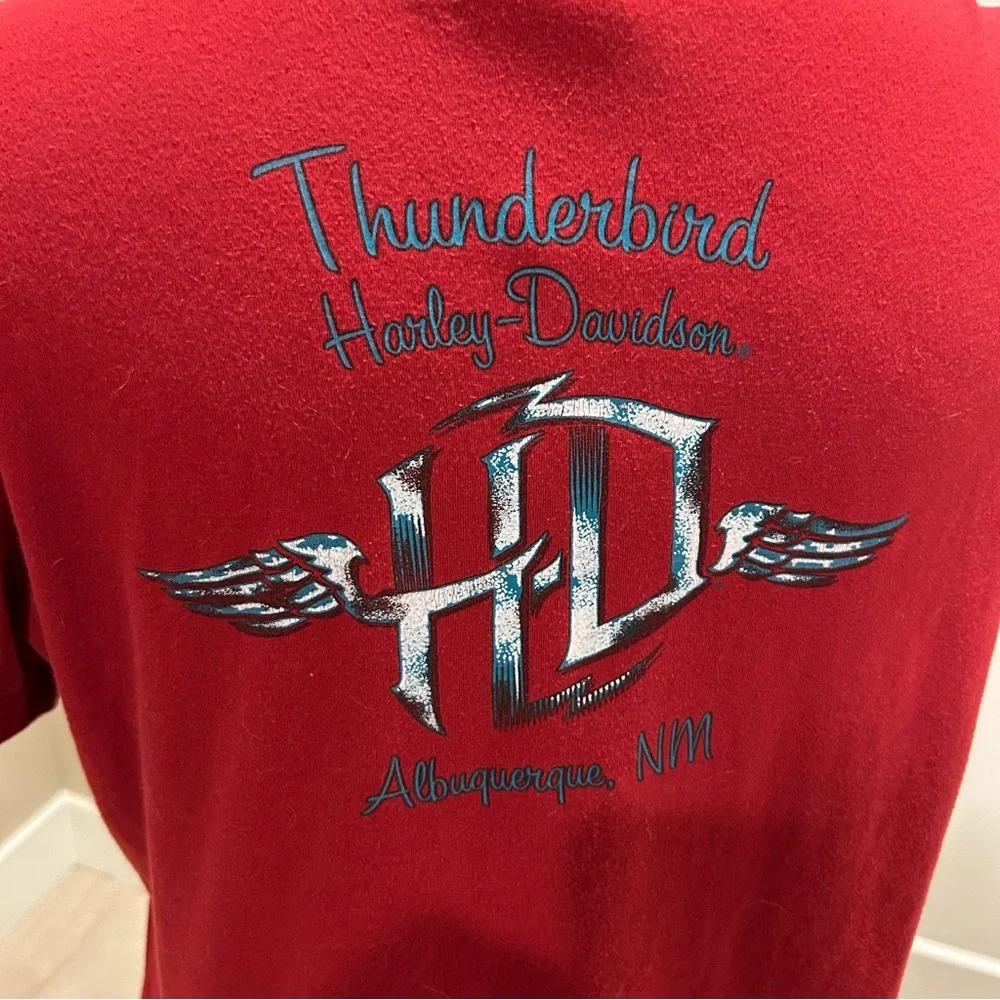 Harley-Davidson Women's Red V-Neck Tee size 2XL - Picture 4 of 8